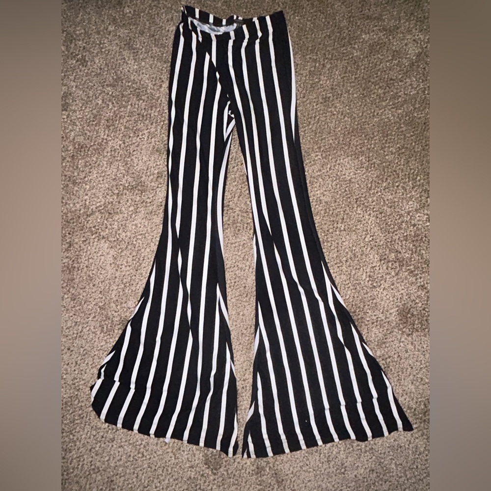 Black and White Flare Pants